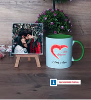 Sevgiliye Hediye Fotoğraflı Dekoratif Taş, Kupa Bardak Beyaz Hediye (Model 14)