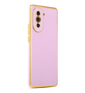 Huawei Nova 10 Pro Kılıf Zore Bark Kenarları Altın Renk Kılıf (Lila)
