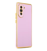 Huawei Nova 10 Pro Kılıf Zore Bark Kenarları Altın Renk Kılıf (Lila)