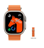 Pazariz Watch 8 Ultra 49mm  Amax Ultra Akıllı NFC - GPS - Kablosuz Şarj TURUNCU (TURUNCU-TABA)