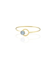 Kadir Jewellery 22 Ayar Altın Kaplama El İşçiliği Zirkon Taşlı Kadın Kelepçe Bilezik (Mercan)