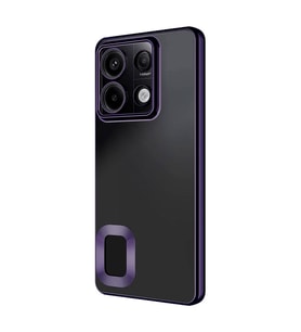 Xiaomi Redmi Note 13 4G Kılıf Kamera Korumalı Logo Gösteren Omega Kılıf (Koyu Mor)