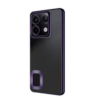Xiaomi Redmi Note 13 4G Kılıf Kamera Korumalı Logo Gösteren Omega Kılıf (Koyu Mor)