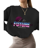 unisex Sweatshirt 3 iplik şardonlu kadın bisiklet yaka Sweatshirt Bej kalın erkek Daha i·yi gelecek (Siyah)