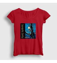 Presmono Kadın Sarı Fear Of The Dark Iron Maiden T-Shirt 85928tt (Kırmızı)