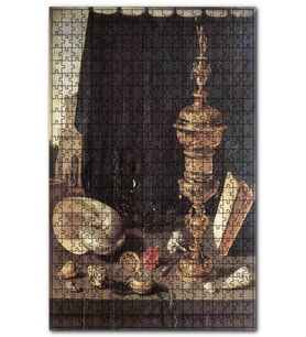 Cakapuzzle Masa Üzerinde Yağdanlık ve Antika Eşyalar Puzzle Yapboz MDF (Ahşap) (255 Parça)