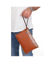 NEWİSH POLO EL BİLEK ASKILI SUNİ DERİ PORTFÖY CLUTCH ÇANTA (Taba)