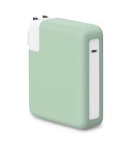 Microsonic Macbook Şarj Adaptör Kılıf (85W-87W-96W) Matte Silicone Siyah (Açık Yeşil)
