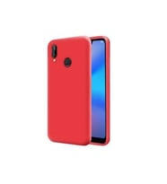 Huawei P20 Lite Kılıf Kamera Korumalı Silikon Rubber Arka Kapak (Kırmızı)
