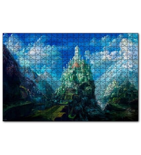Cakapuzzle Fantastik Kule Şehir ve Bulutlar  Puzzle Yapboz MDF (Ahşap) (1000 Parça)