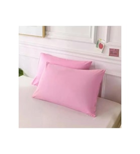 Pamuk Kumaş Kapaklı Yastık Kılıfı (2 ADET) 50 X 70 Cm (Pembe)