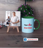Fizyoterapist Fotoğraflı Dekoratif Taş, Kupa Bardak Beyaz Hediye (Model 14)