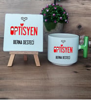 Optisyen Hediye Seti Kupa Bardak T Kulplu ve Dekoratif Taş Tıp Bayramı Hediyesi (Model 8)
