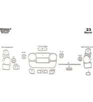 Meriç® Renault Master Ön Torpido Kaplama Maun 23 Parça 2010-2019 (Alüminyum)