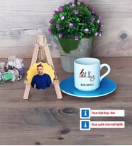 Patolog Türk Kahvesi Fincanı Ahşap Altlıklı ve Fotoğraflı Ahşap Anahtarlık Hediye (Model 5)