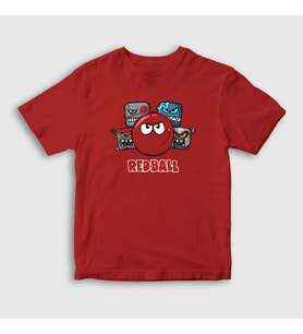 Presmono Unisex Çocuk Beyaz Crew Oyun Red Ball T-Shirt 357073tt (Kırmızı)