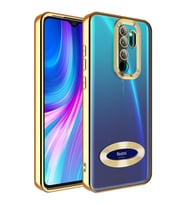 Xiaomi Redmi Note 8 Pro Kılıf Logo Gösteren Zore Omega Kılıf (Gold)