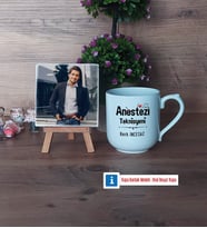 Anestezi Teknisyeni Fotoğraflı Dekoratif Taş, Kupa Bardak Beyaz Hediye (Model 5)