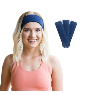 Saç Bandı 3lü Spor Kadın Erkek Saç Bantları Elastik Kaymaz İnce Ter Emici Esnek Genç Saç Bandı Bandana Kadın Makyaj Yüz Yıkama Koşu Dans Fitness Yoga Pilates Bisiklet İçin Saç Bandı Taç Kadın Erkek Pamuk Egzersiz Ter Bandı Kafa Bandı Seti (Petrol Mavisi)