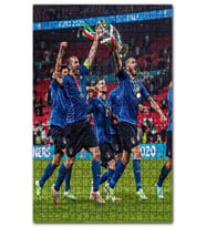 Cakapuzzle İtalya Uefa Euro 2021 Şampiyonluk Kupa Saha Puzzle Yapboz MDF (Ahşap) (500 Parça)