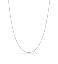 Klasik Forse Kadın Gümüş Zincir Kolye 45cm wsn00 (Beyaz)