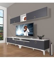 Decoraktiv Eko 5200 Mdf Gold Tv Ünitesi Tv Sehpası (Beyaz - Antrasit)