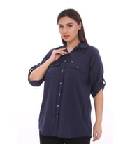 %100 Cotton Büyük Beden Natural Gömlek