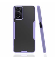 Oppo A96 4G Kılıf Zore Parfe Kenarları Pastel Renk Silikon Kılıf (Mor)