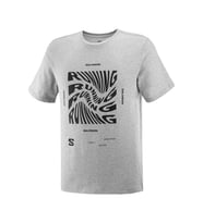 Salomon LC2218800 Running Graphic SS Tee Tişört Erkek T-Shirt (Gri)