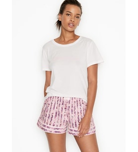 Victoria's Secret Kadın Pamuklu T-shirt(tişört) (Beyaz)