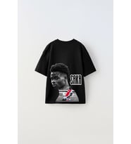 Euro 2024'ün Genç Yıldızları Saka Baskılı Sarı Çocuk T-shirt (Siyah)