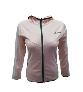 Adidas A0778 Kadın Dalgıç Kolu Şeritli Tam Fermuarlı Sweatshirt - Beyaz - ST01081-Beyaz-XXL (Pembe)