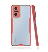 Xiaomi Redmi Note 10 Pro Kılıf Parfe Kenarları Pastel Renk Silikon (Pembe)