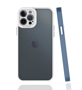 iPhone 12 Pro Kılıf Zore Mima Kenarları Renkli Silikon Kılıf (Lacivert)