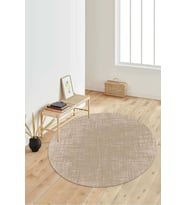 Dijital Baskılı Kaymaz Taban Yıkanabilir Yuvarlak Salon Halısı Koridor Halısı Paspas NDY-HS-180 (Kahverengi)