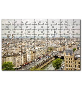 Cakapuzzle Paris Şehri Sen Nehri Eyfel Kulesi Görseli Puzzle Yapboz MDF (Ahşap) (500 Parça)