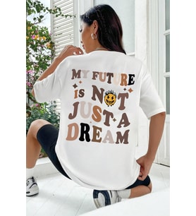 Unisex Is Not Just Tasarım Tshirt (Beyaz)