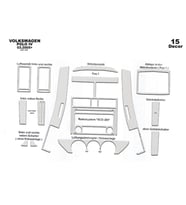 Meriç® Volkswagen Polo Ön Torpido Kaplama Maun 15 Parça 2005-2009 (Alüminyum)