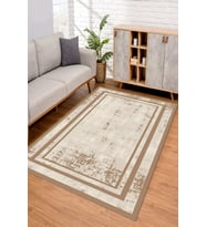 Dijital Kaymaz Taban Yıkanabilir Renkli Salon Halısı Mutfak Halısı Yolluk ND-SD-398 (Kahverengi)