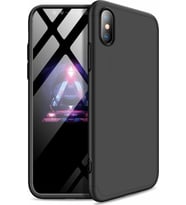 iPhone XS Max 6.5 Kamera Korumalı Kaliteli Tam Koruma Kılıf (Siyah)