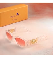 Polo Air Uv400 Korumalı Sarı Detaylı Kadın Dikdörtgen Güneş Gözlüğü PLG-2084C (Pembe)