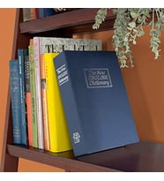 Kitap Şeklinde Siyah Büyük Boy Gizli Güvenlik Kitap Görünümlü Hazine Güvenlik Para Kasası (Lacivert)