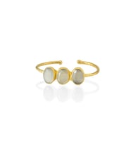 Kadir Jewellery 22 Ayar Altın Kaplama Zirkon Taşlı Ayarlanabilir Trend Bilezik (Gri)