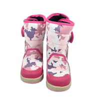 SİA ÇANTA BOOT'S ÇIRTLI & ORTAPEDİK  & ANATOMİK SAĞLAM KAYMAZ TABANLI UZUN KONÇLU İÇİ KÜRKLÜ NEFES ALAN ÇOCUK SNOW BOOT (Pembe)