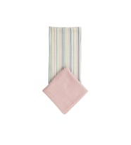 2'li Çizgi Desenli Çok Amaçlı Müslin 100x100cm (Pembe)