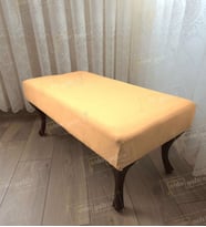 Ayak Ucu Kapı Önü Antre Düz Bench Puf Orta Sehpa Ceviz Ayak (90*45) (Vizon)