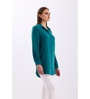 Uzun Kollu Regular Fit Basic Gömlek 2020 (Yeşil)