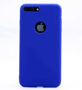 Uyumlu Model Apple iPhone 8 Plus Kılıf Soft Mat Premier Case (SAKS MAVI)
