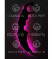 Karambit Led Işıklı tablo (Pembe)