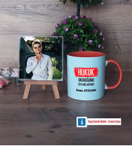 Hukuk Okuduğumu Söylemiş Miydim Fotoğraflı Dekoratif Taş, Kupa Bardak Beyaz Hediye (Model 13)